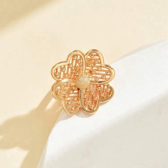 Flower Decor Open Ring - Picture 4 of 4